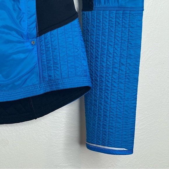 Lululemon Run Blue Black Long Sleeve Zip Front Quilted Bundle Up Jacket Size S - Picture 15 of 15